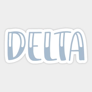 Light Blue Delta Letter Sticker